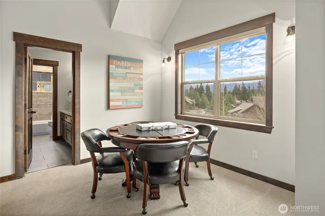 a room with furniture and a window