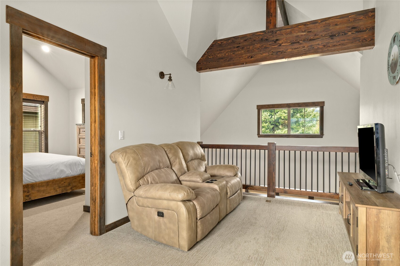 19 Big Hill Drive Cle Elum, WA 98922 - Photo 27 of 38 a living room with furniture and a flat screen tv