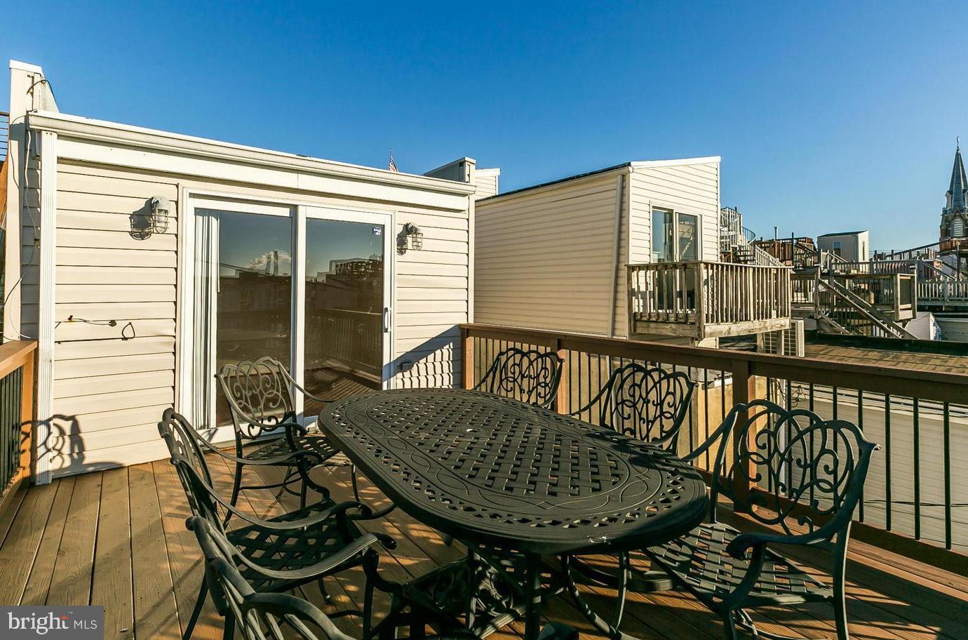 1244 Riverside Avenue Baltimore, MD 21230 - Photo 12 of 30 Top floor deck with Downtown Skyline views