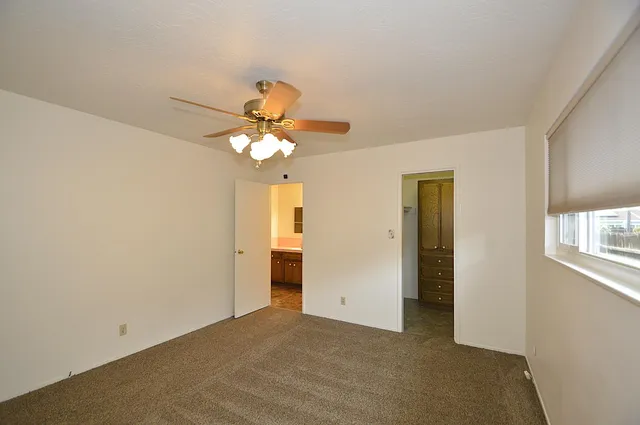 a view of a chandelier in a room