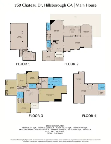$6,888,000 | 760 Chateau Drive, Hillsborough, CA 94010