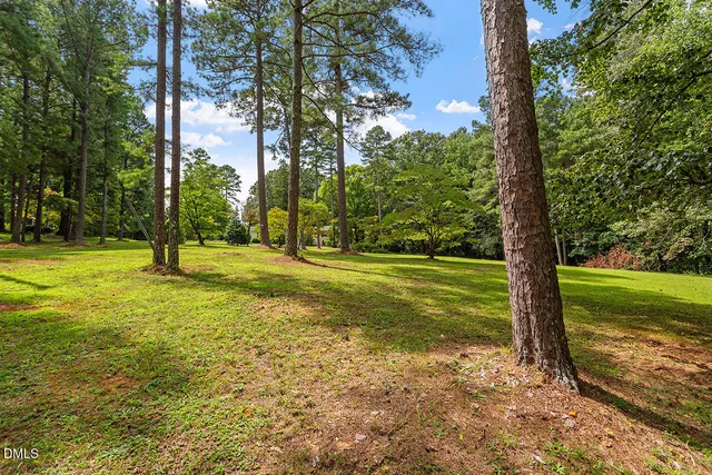 a view of yard and swimming pool