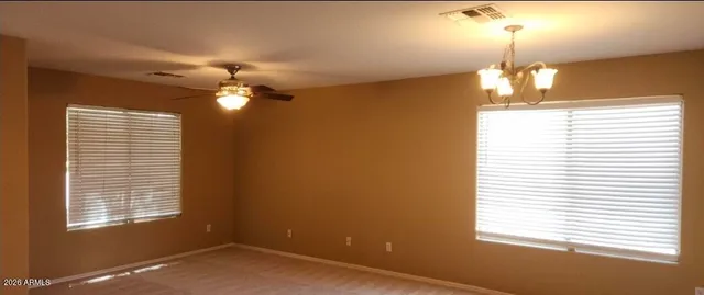 a view of a livingroom with a window