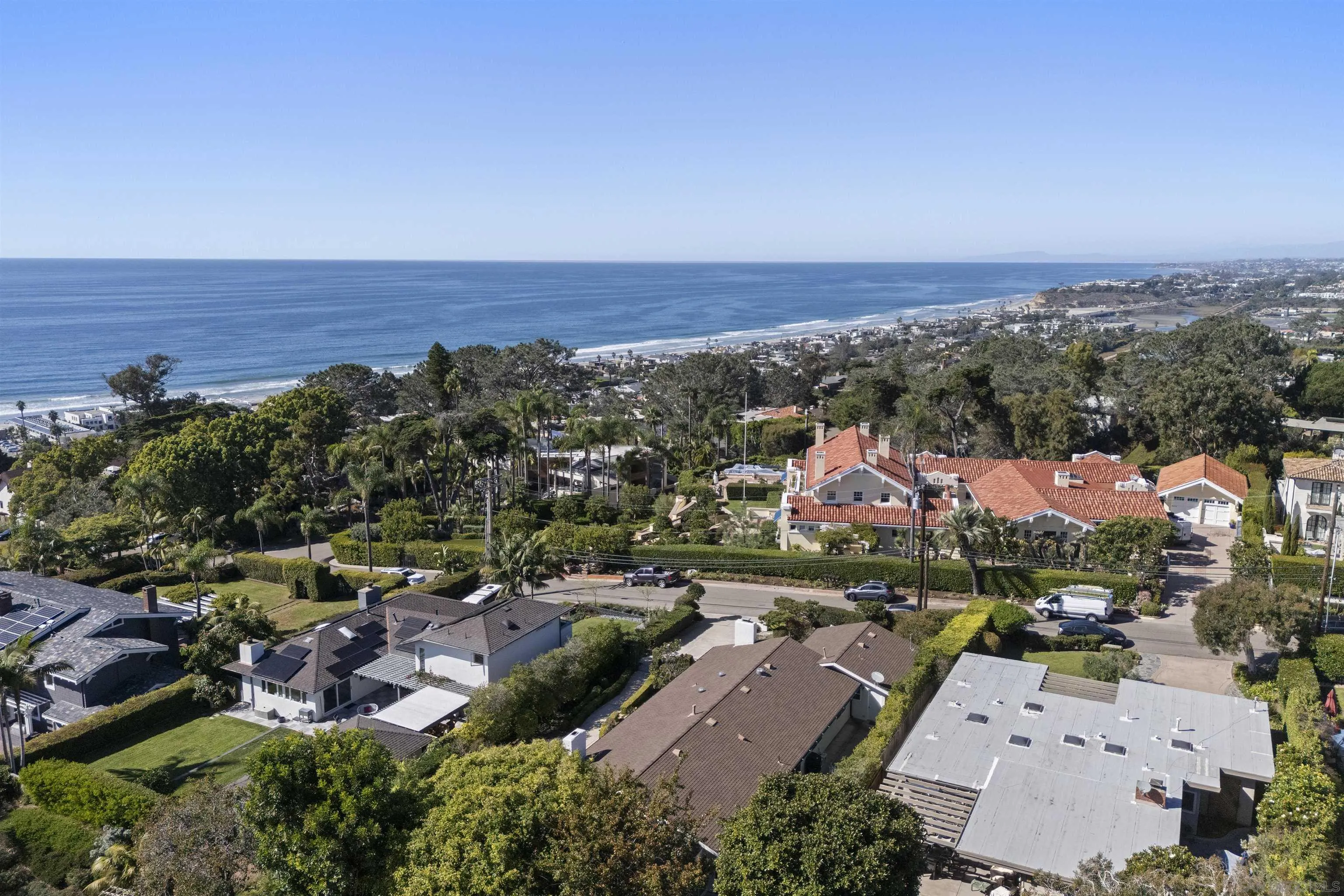 445 Avenida Primavera Del Mar, CA 92014 - Photo 43 of 44 an aerial view of a houses with a yard