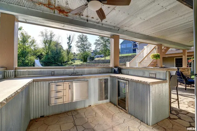 an aerial view of multiple house