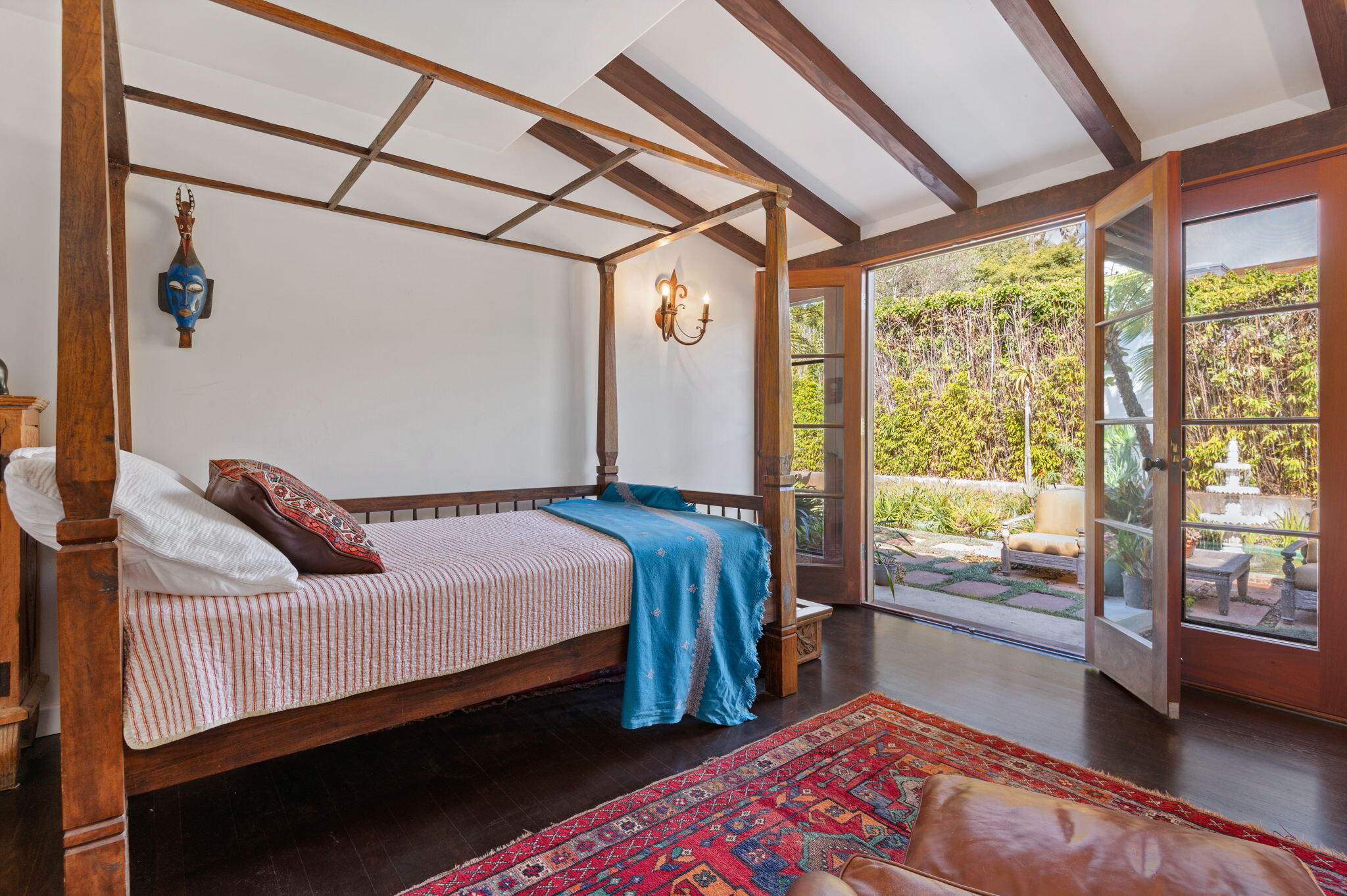 127 Hermosillo Road Montecito, CA 93108 - Photo 24 of 37 a bed sitting in a bedroom next to a window