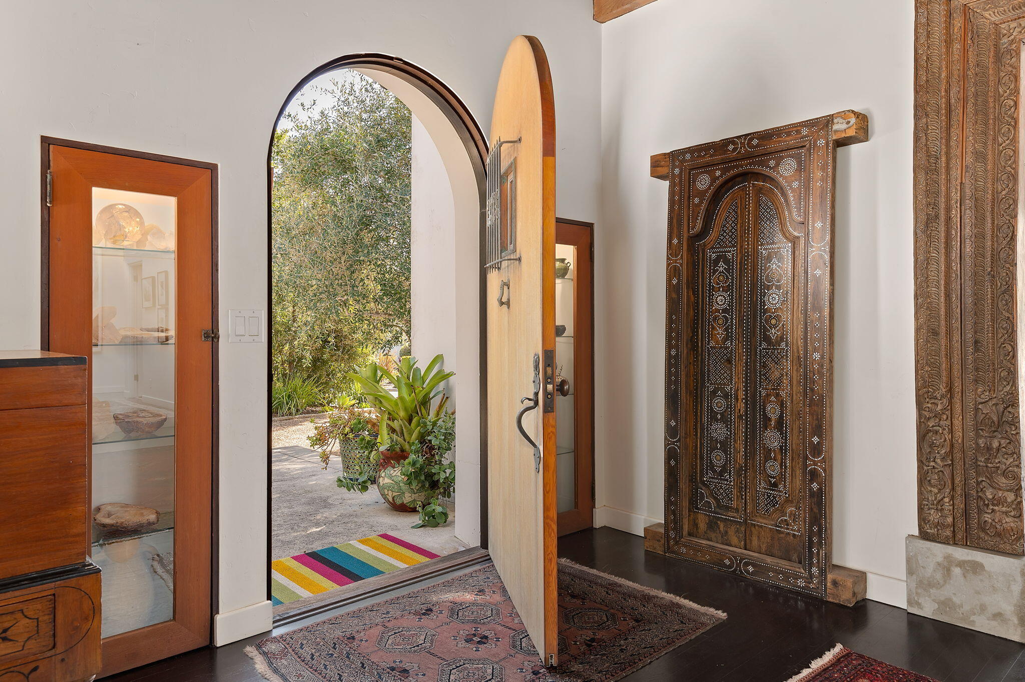 127 Hermosillo Road Montecito, CA 93108 - Photo 3 of 37 a view of front door with wooden floor