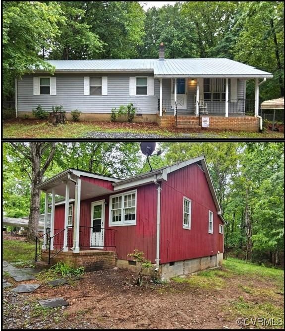 2626 Troublesome Creek Road Dillwyn, VA 23936 - Photo 23 of 24 a front view of a house with garden