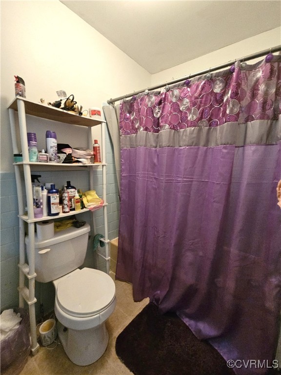 2626 Troublesome Creek Road Dillwyn, VA 23936 - Photo 10 of 24 a bathroom with a toilet and a shower curtain