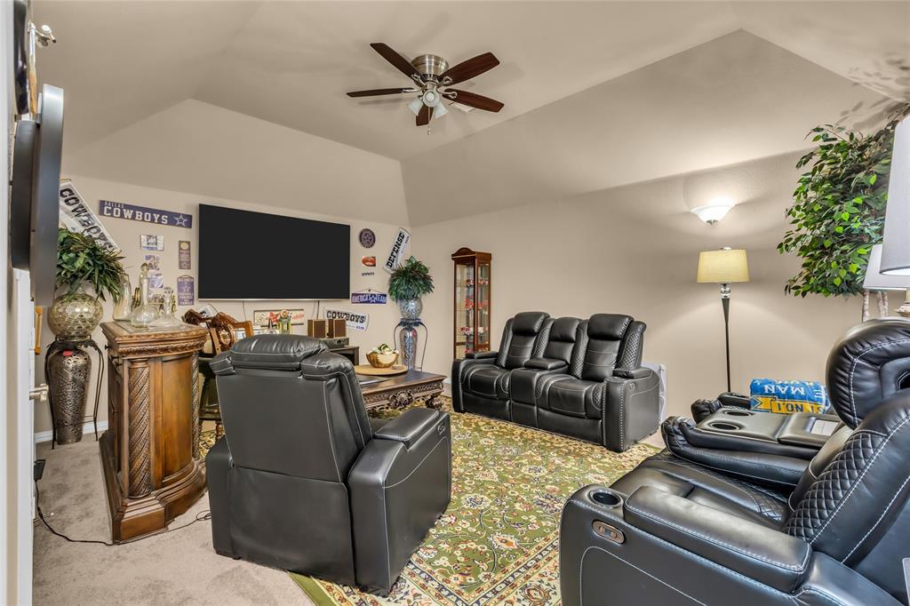 100 Spruce Street Red Oak, TX 75154 - Photo 29 of 32 a living room with furniture and a flat screen tv