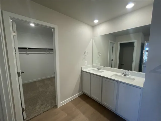 a close view of closet