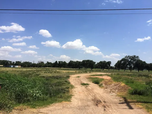 a view of a lake with houses in the background