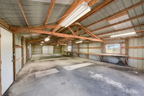 a view of a garage