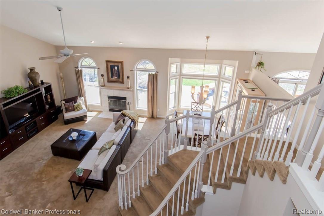45277 Lothrop Road Canton, MI 48188 - Photo 21 of 43 Ariel view of Great room and dining area