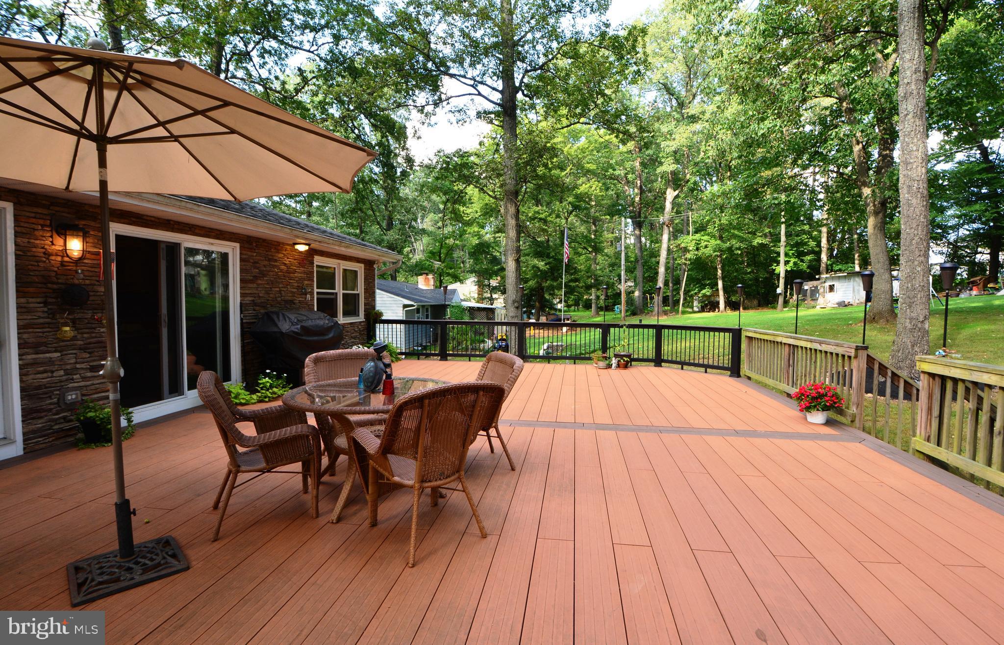 5421 Ridge Road Mount Airy, MD 21771 - Photo 62 of 72 Deck facing left neighbors yard