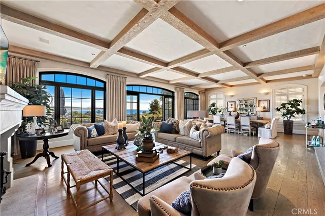 a building outdoor space with patio furniture