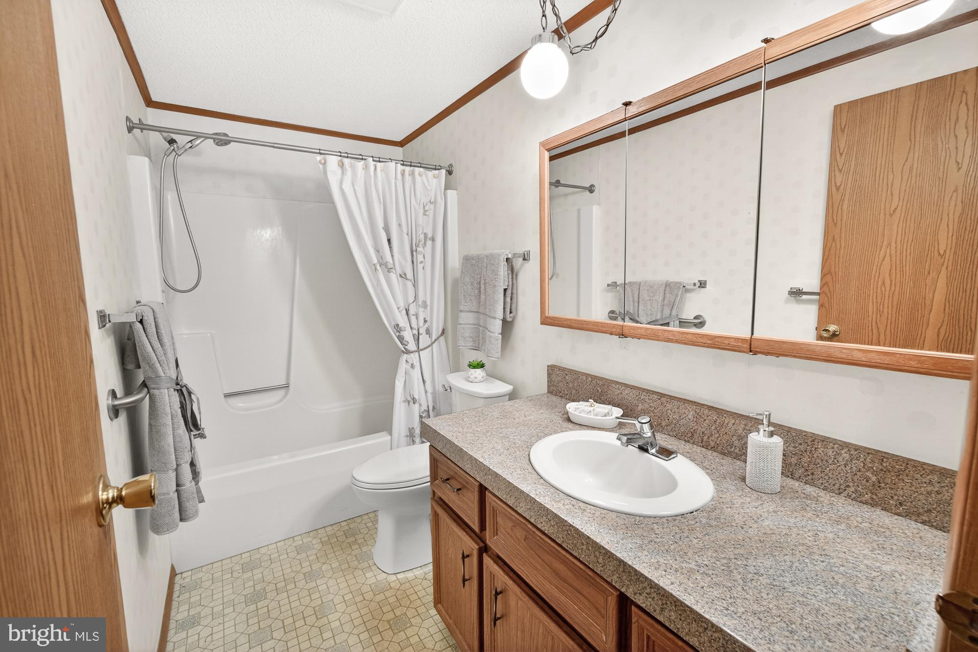 5601 Woodville Road Mount Airy, MD 21771 - Photo 28 of 54 a bathroom with a sink double vanity mirror and a toilet