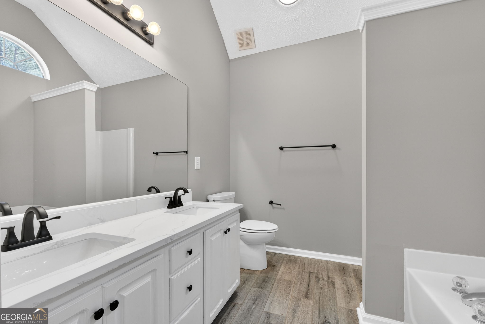 224 Stillwater Court Hampton, GA 30228 - Photo 12 of 44 a bathroom with a double vanity sink toilet and shower