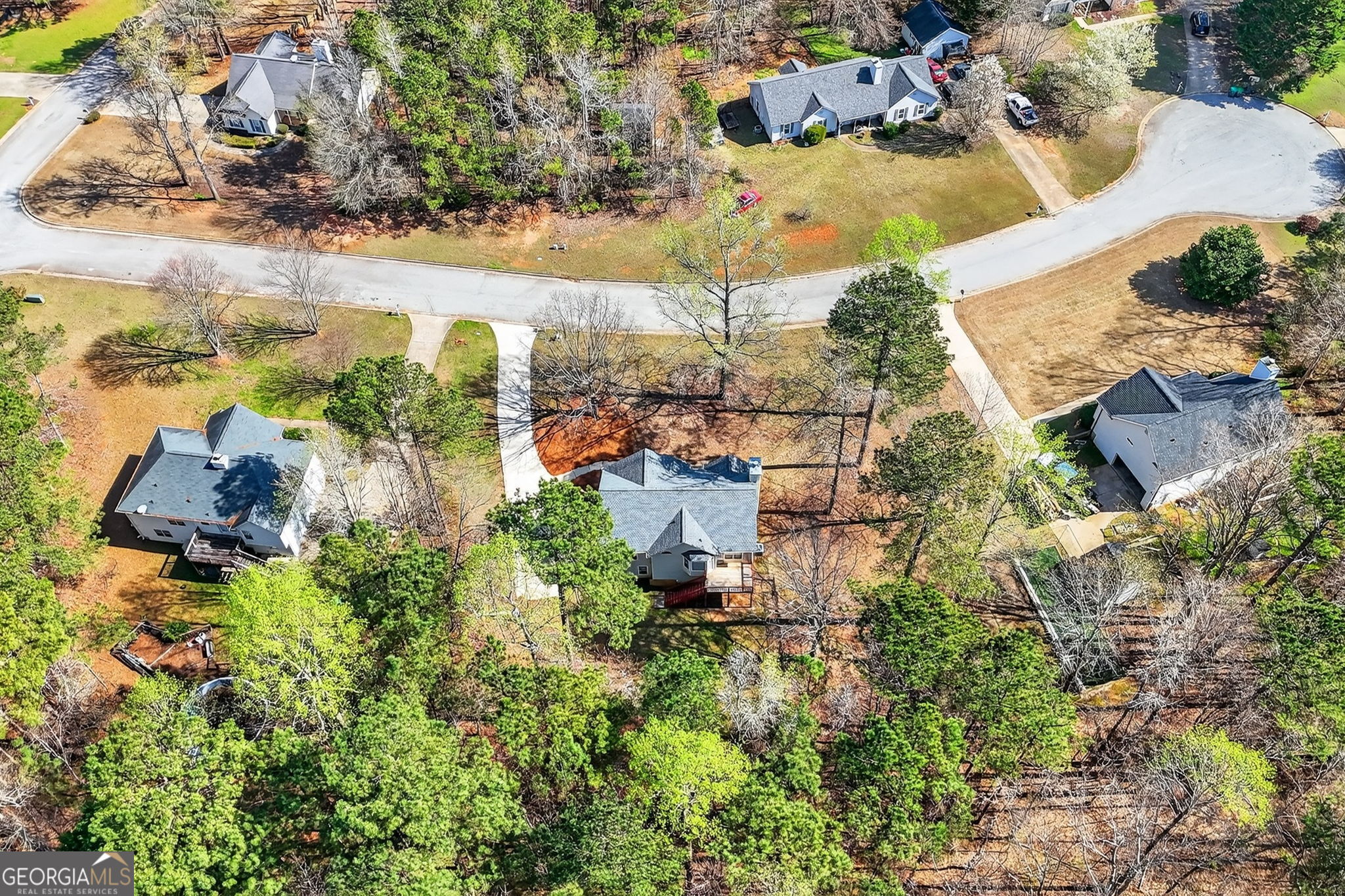 224 Stillwater Court Hampton, GA 30228 - Photo 44 of 44 an aerial view of residential houses with outdoor space