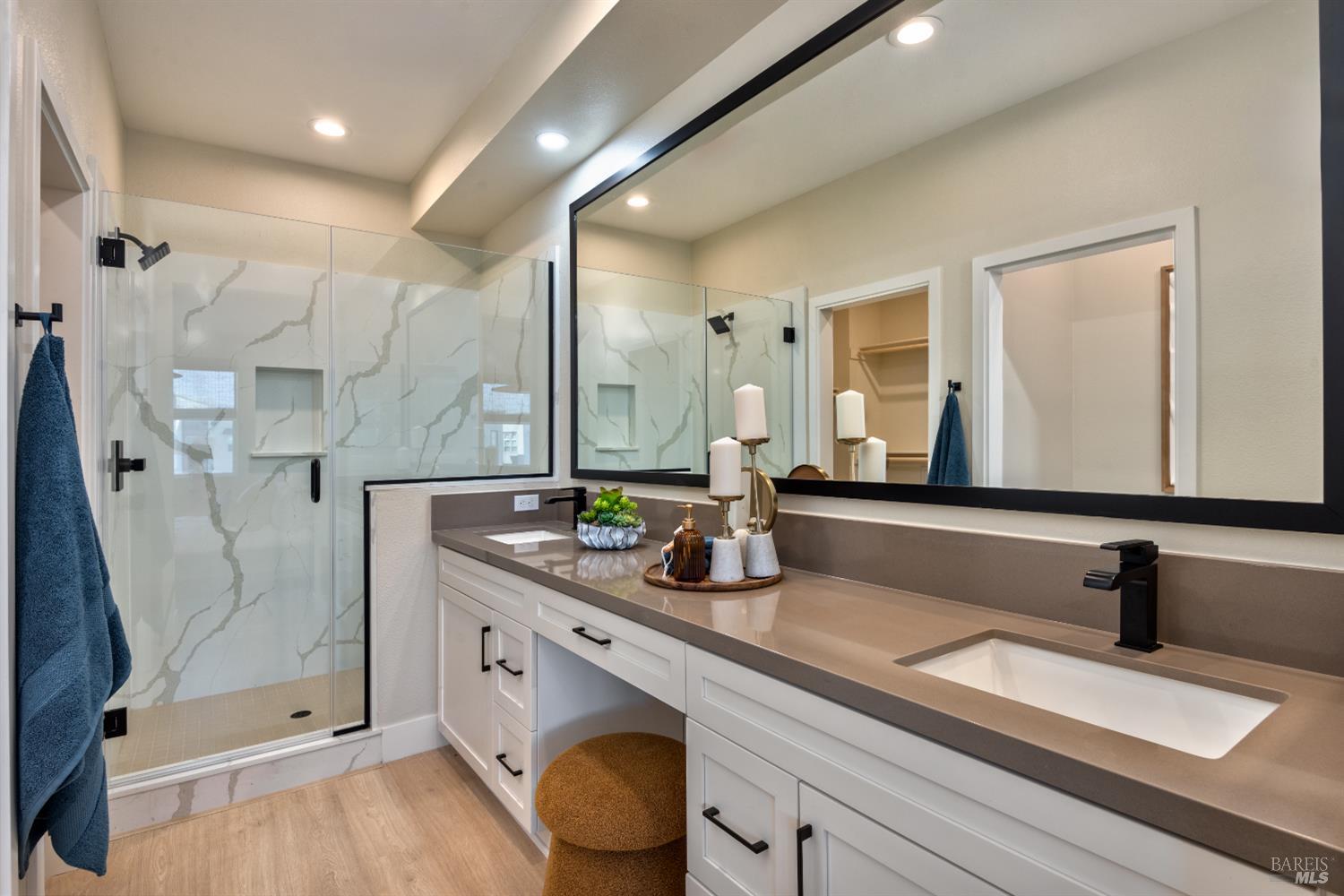 337 Montague Expressway Milpitas, CA 95035 - Photo 6 of 7 a bathroom with a double vanity sink mirror and double