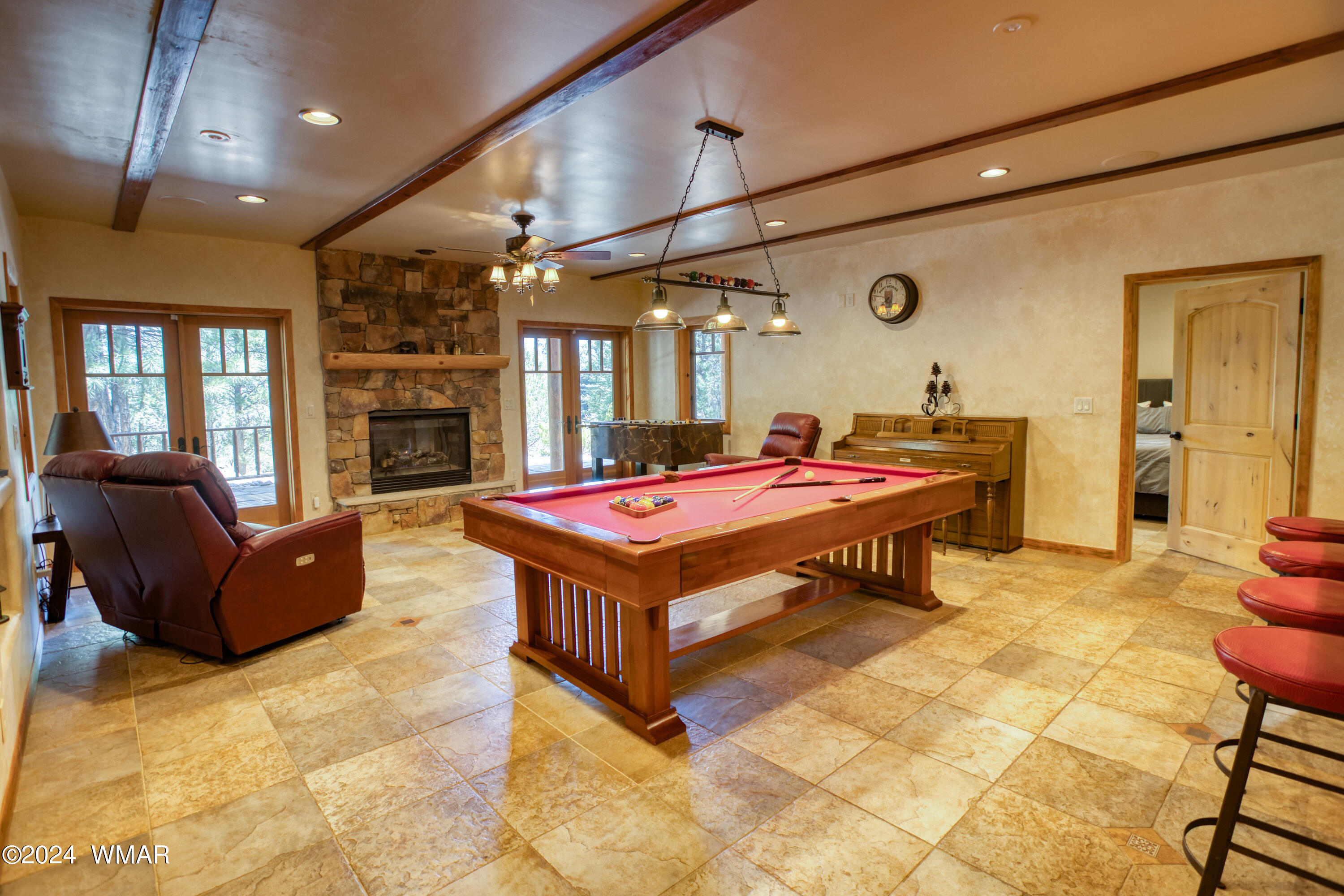 4281 Shaggy Bark Road Show Low, AZ 85901 - Photo 29 of 84 a living room with pool table furniture and a large window