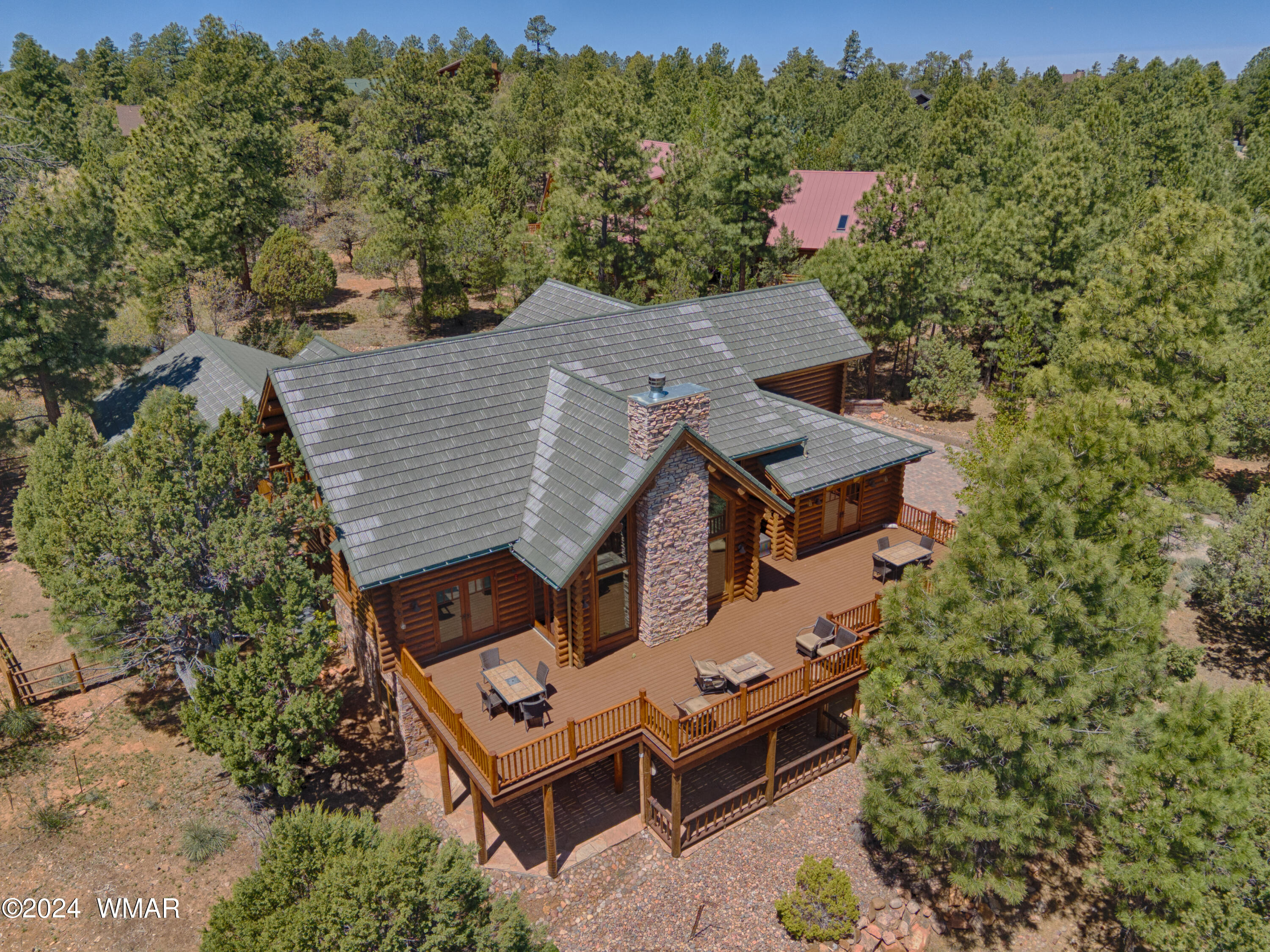 4281 Shaggy Bark Road Show Low, AZ 85901 - Photo 70 of 84 an aerial view of a house with a yard