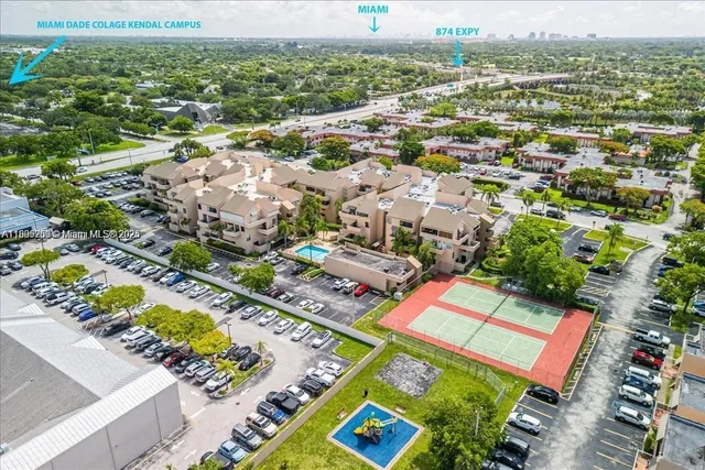 an aerial view of a city