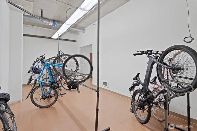 a front view of a multi story building