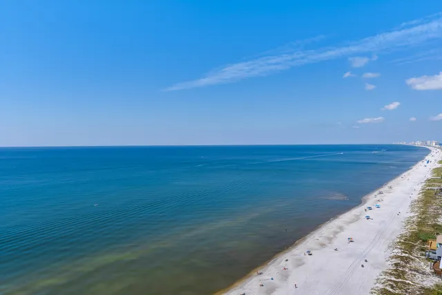 a view of an ocean beach