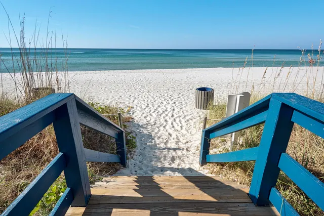 a view of an ocean and beach