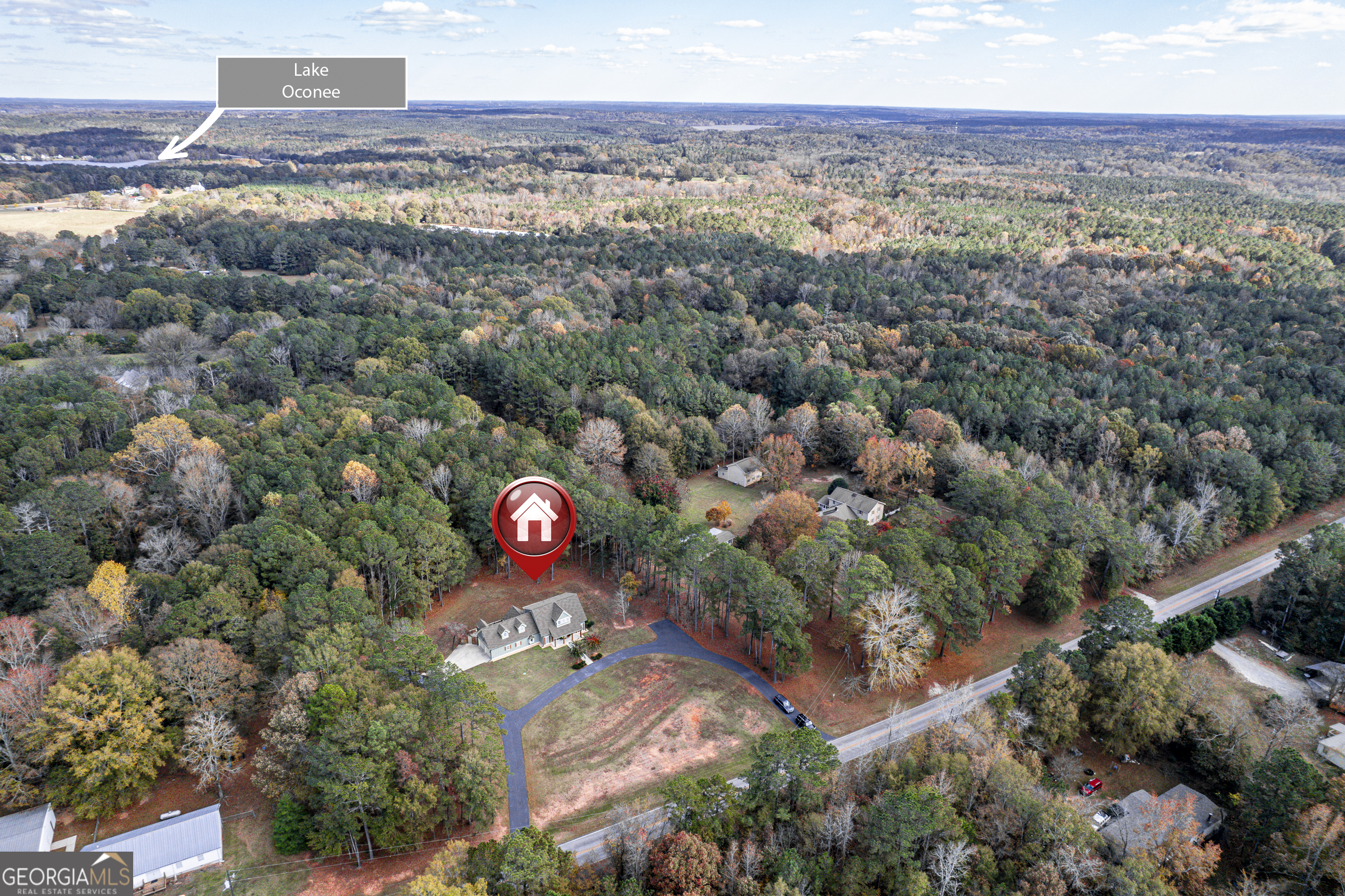 1050 Sugar Creek Church Road Madison, GA 30650 - Photo 4 of 60 an aerial view of a city