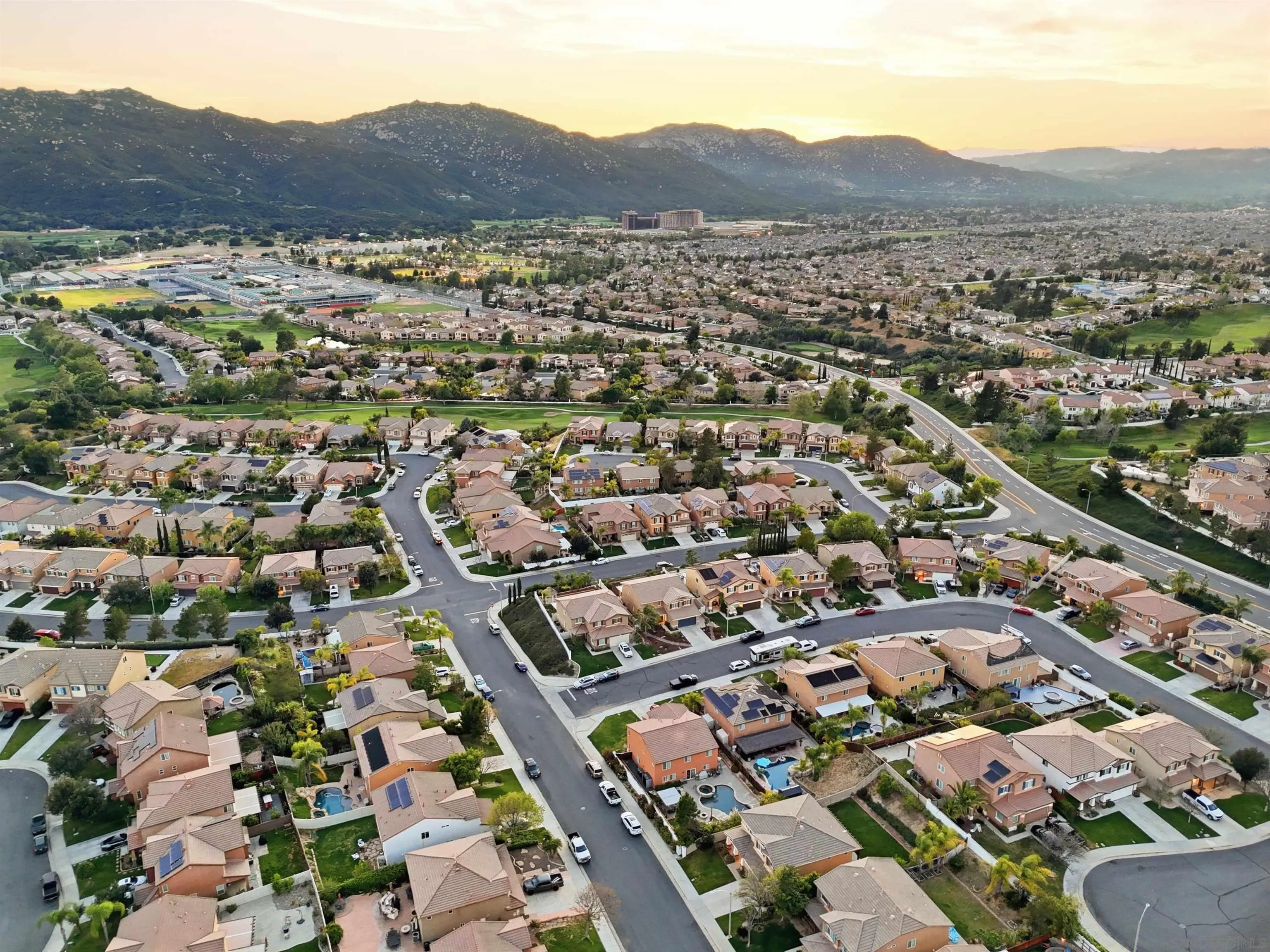 32892 Monte Drive Temecula, CA 92592 - Photo 49 of 60 an aerial view of residential houses and city view