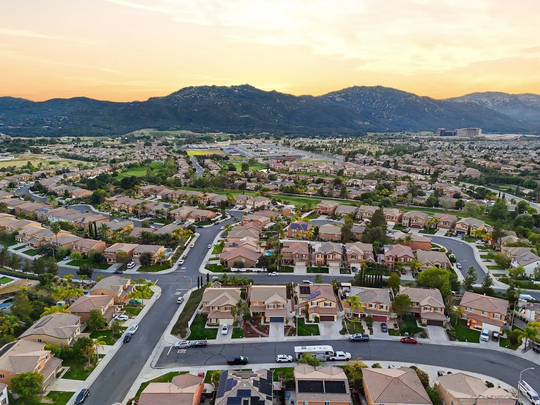 32892 Monte Drive Temecula, CA 92592 - Photo 59 of 60 an aerial view of residential houses and city street