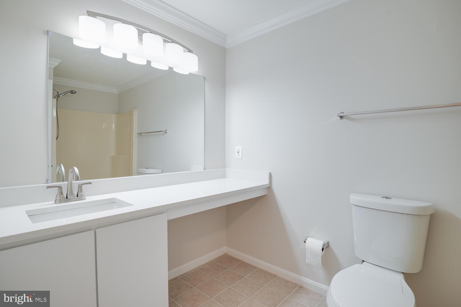 8115 Stacey Road Alexandria, VA 22308 - Photo 27 of 35 a bathroom with a sink mirror vanity and toilet