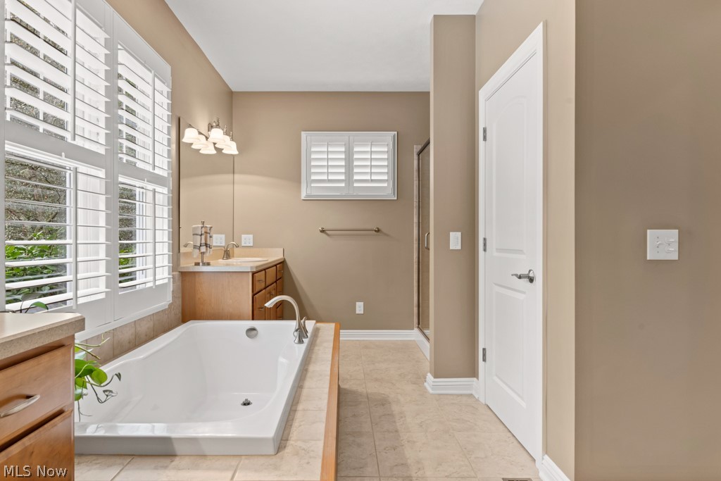 6595 Buffham Road Seville, OH 44273 - Photo 29 of 49 Owners suite with soaking tub and dual vanities