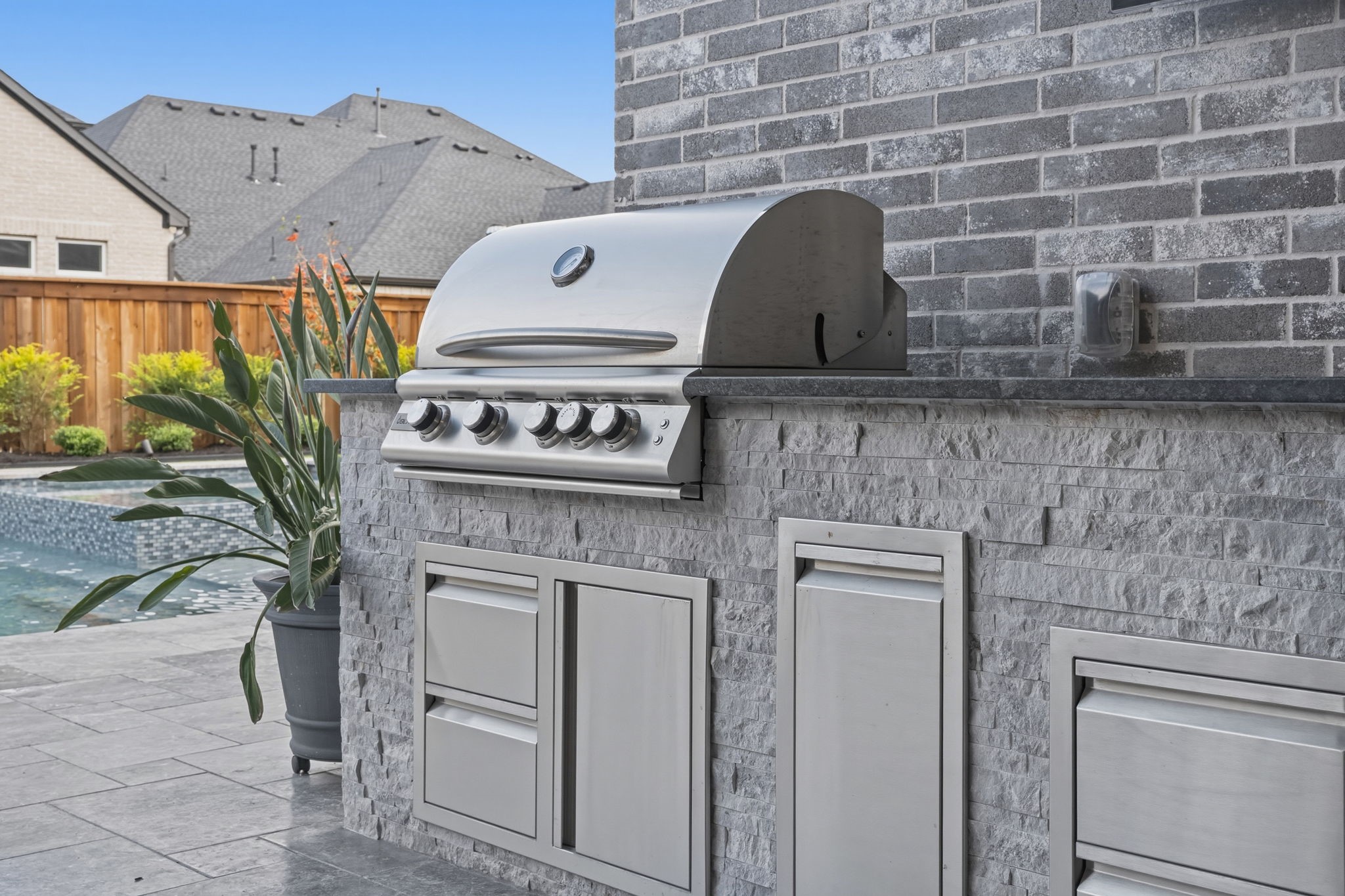 4708 Lorelai Lane Spring, TX 77386 - Photo 39 of 50 a close view of a stove top oven and cabinets