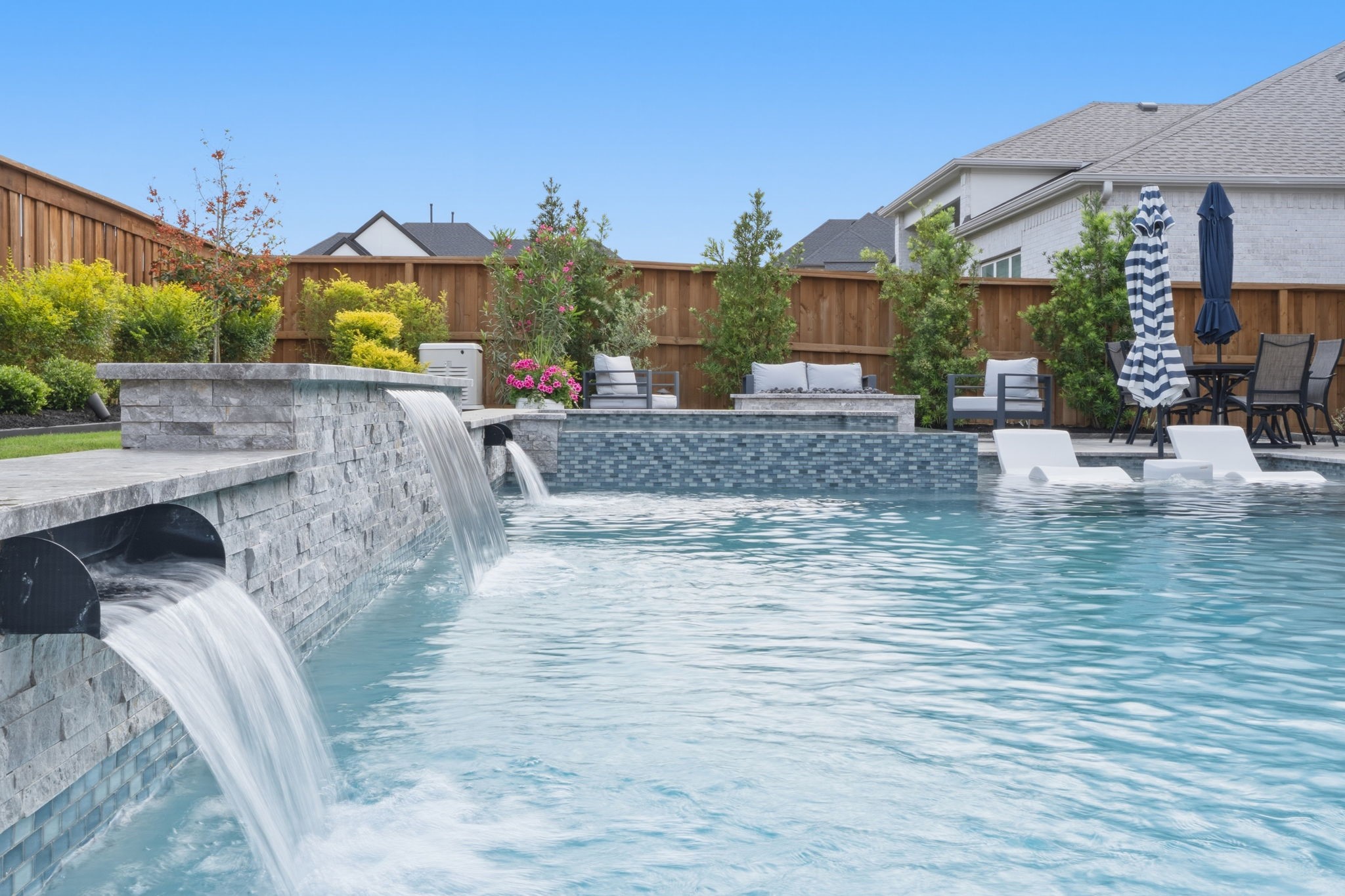 4708 Lorelai Lane Spring, TX 77386 - Photo 40 of 50 a view of swimming pool and outdoor seating