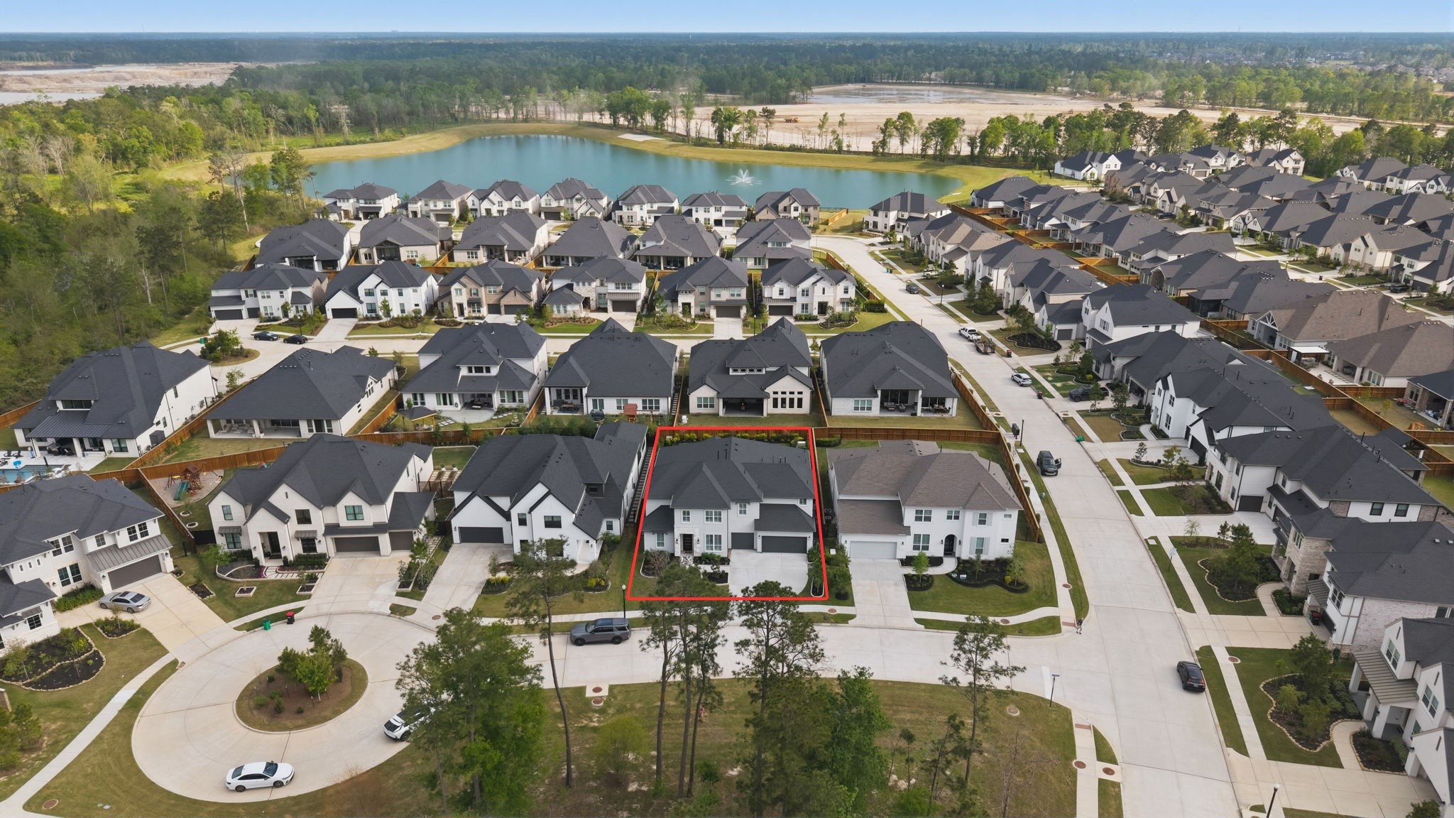 4708 Lorelai Lane Spring, TX 77386 - Photo 48 of 50 an aerial view of residential houses with outdoor space