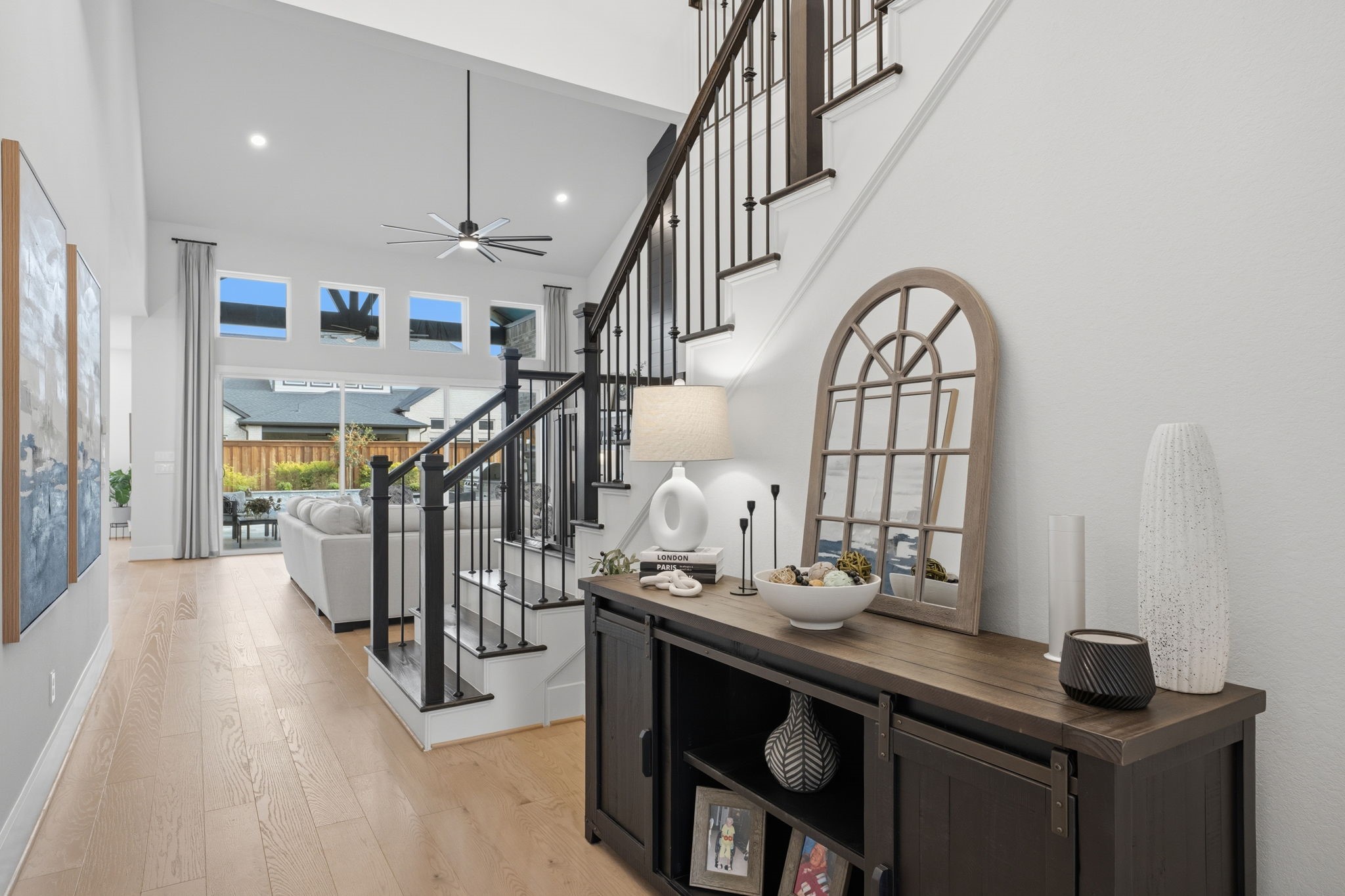 4708 Lorelai Lane Spring, TX 77386 - Photo 7 of 50 a view of entryway and hall with wooden floor