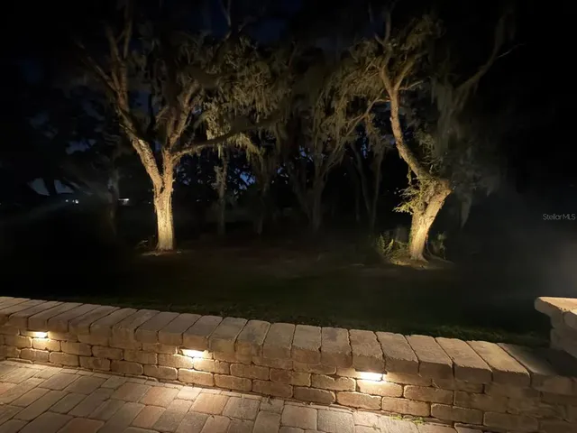 a backyard of a house