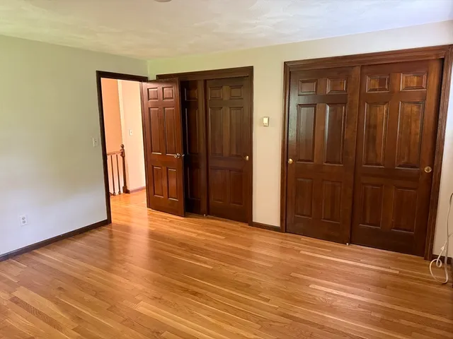 wooden floor and windows in a room
