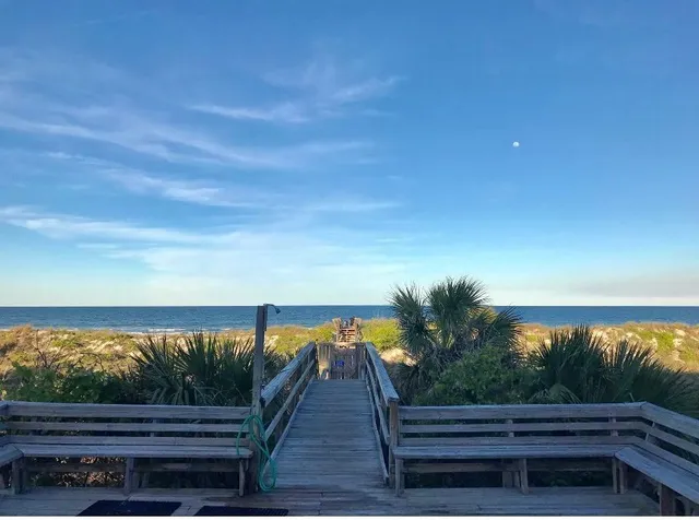 a view of an ocean and beach