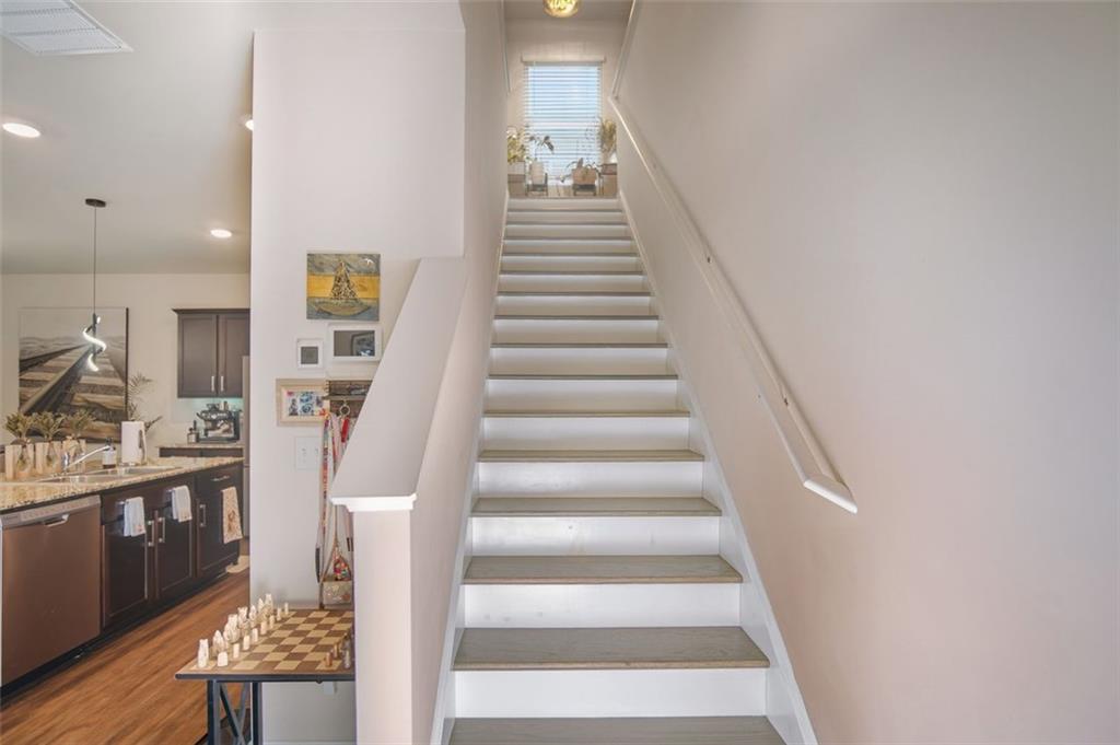 132 Centennial Ridge Drive Acworth, GA 30102 - Photo 13 of 38 a view of entryway and hall with wooden floor