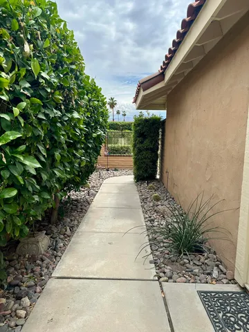 a pathway with a yard