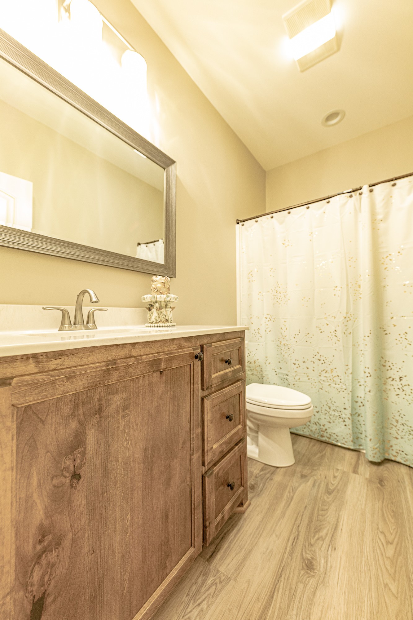 716 L Hrabovsky Road Yoakum, TX 77995 - Photo 16 of 42 a bathroom with a sink mirror vanity and toilet