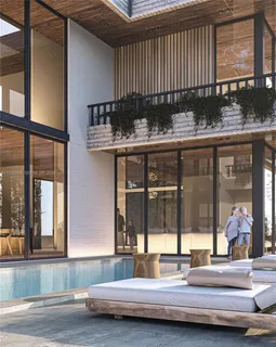 a bathroom with a sink and a large window