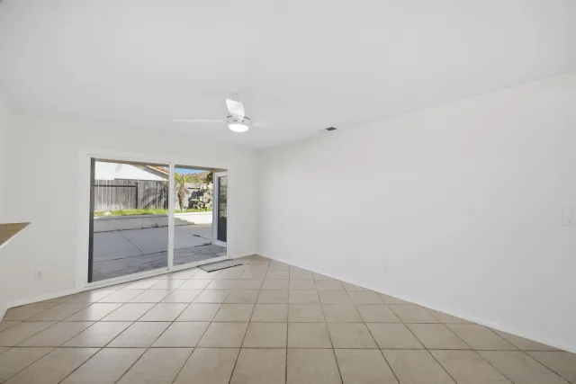 an empty room with closet