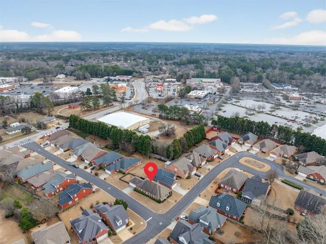 an aerial view of a city