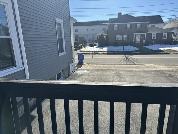 a view of a house from a balcony