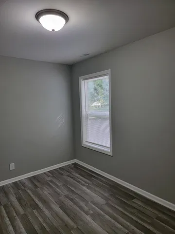 an empty room with a window